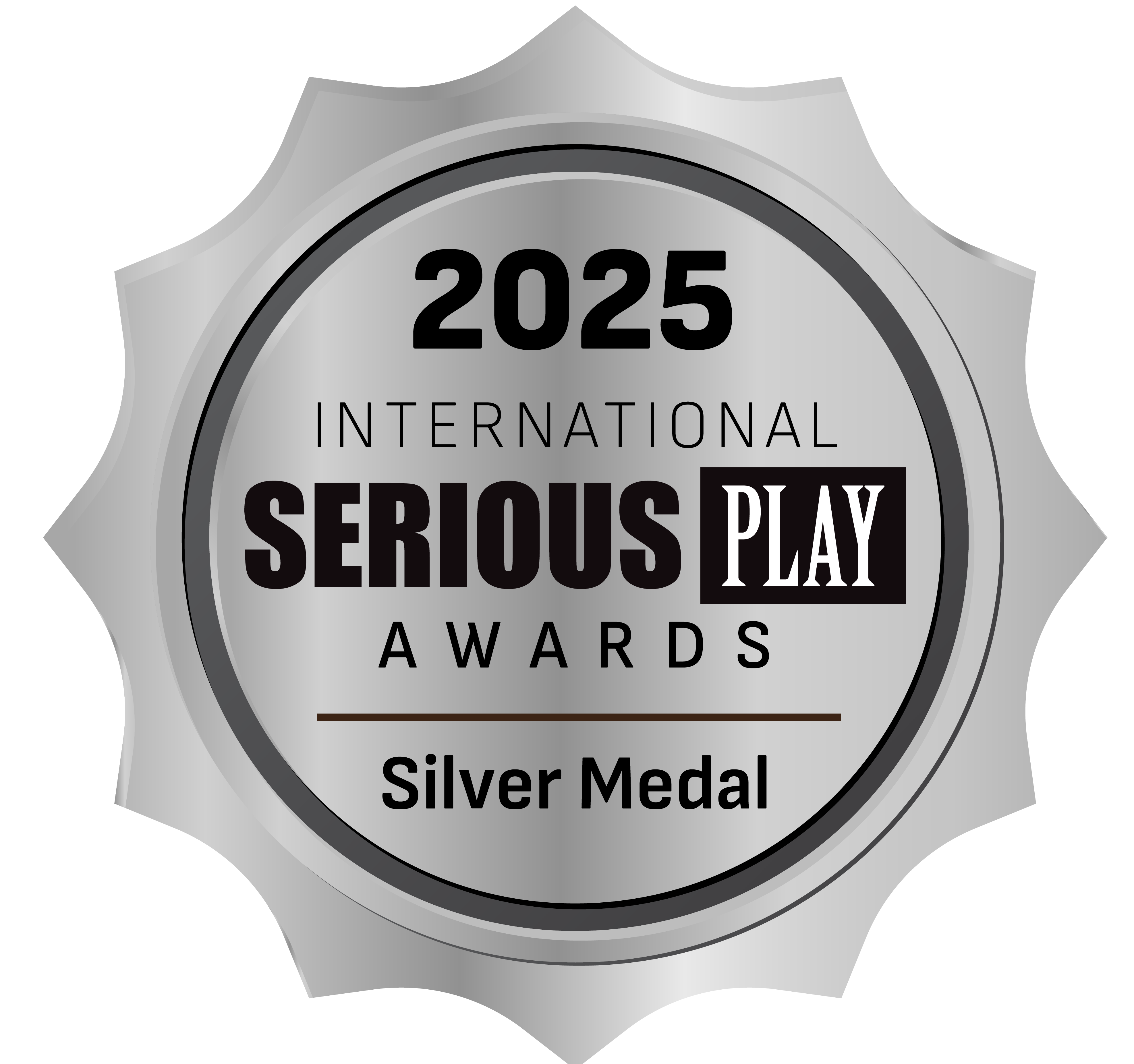 Silver Award Digital Badge for the 2025 International Serious Play Awards